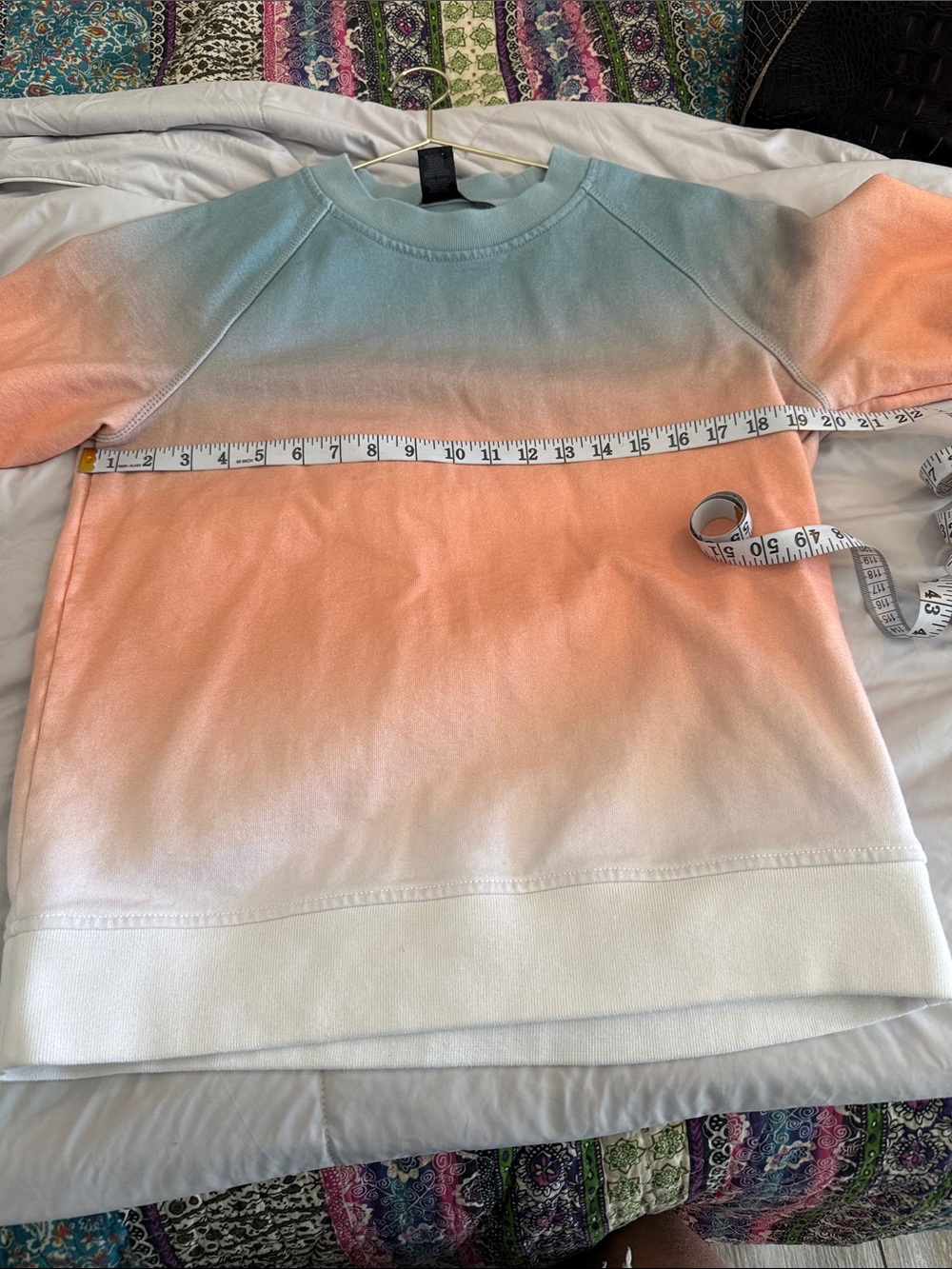 Marc By Marc Jacobs Blue to Peach Ombre Pullover Sweatshirt - Picture 4 of 7